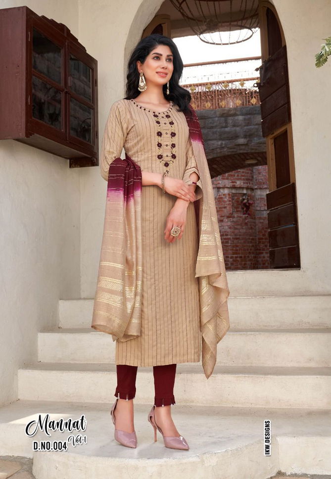 Mannat 1 Fancy Festive Wear Designer Kurti Bottom With Dupatta Collection